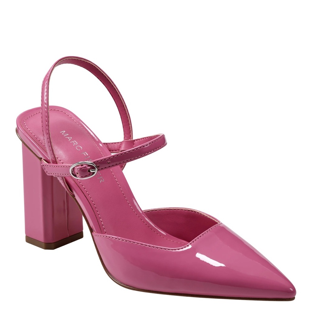 Marc Fisher Pink Patent Slingback Heels